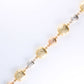 14K Tricolor Gold  Bracelet 8.2mm 7in