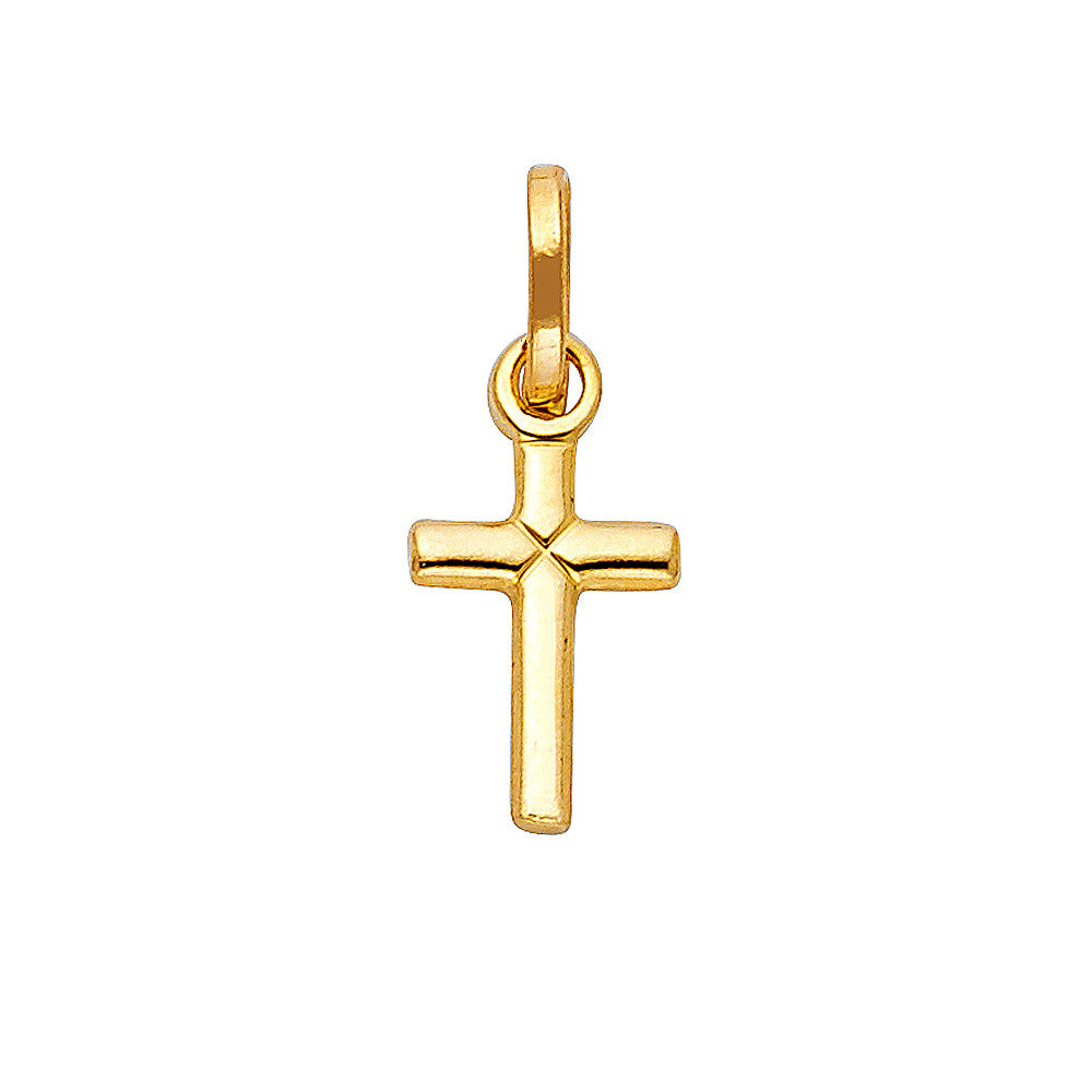 14K Yellow Gold Cross Charm