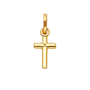 14K Yellow Gold Cross Charm