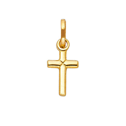 14K Yellow Gold Cross Charm