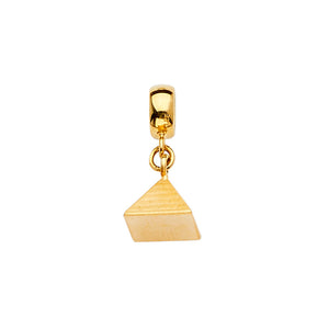 14K Yellow Gold Pyramid Dangle Charm