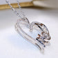 10K White Gold Diamond Heart Mom Charm