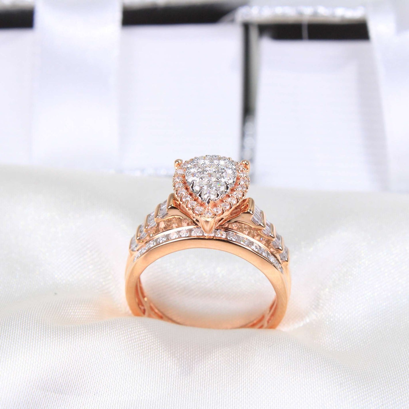 10K Rose Gold Diamond Ring