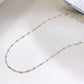 14K Turquoise Beaded Necklace 18in