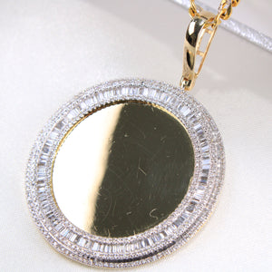 10K Yellow Gold Diamond Personalized Picture Charm