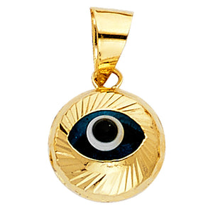 14K Yellow Gold Evil Eye Charm