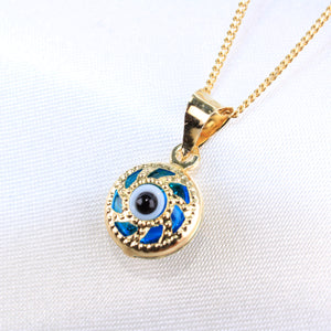 14K Yellow Gold Evil Eye Charm