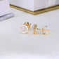 10K Yellow Gold Screw Back Diamond Earrings
