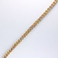 14K Gold Hollow Tricolor Miami Cuban Link Bracelet 6.5mm 8in