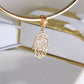 14K Yellow Gold Hamsa Dangle Charm