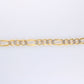 14K Yellow Gold Solid Figaro WP Bracelet 4.5mm 7.5"