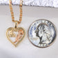 14K Yellow Gold Heart Quinceañera Charm