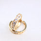 14K Yellow Gold CZ Hoops