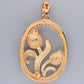 14K Two-Tone Gold Flower Charm