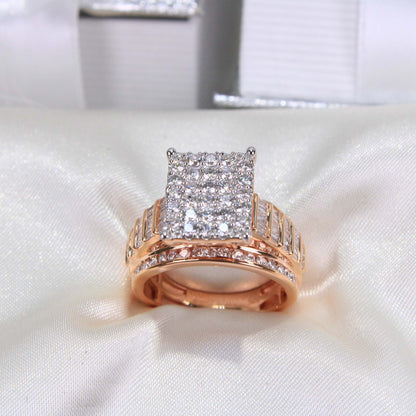 10K Rose Gold Diamond Ring