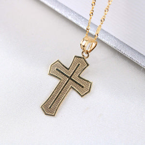 14K Yellow Gold Cross Charm