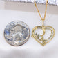 10K Yellow Gold Diamond Heart Mom Charm