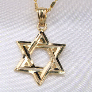 14K Yellow Gold Star Of David Charm
