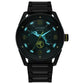 Citizen BM6987-50W Thor watch featuring a black stainless steel case, black dial with luminous hammer-head hour markers, and lightning bolt accents—front view.​