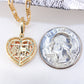 10K Yellow Gold Diamond Heart Charm