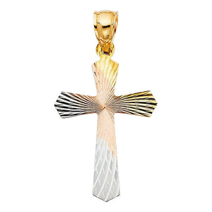 14K Tricolor Gold Cross Charm14K Tricolor Gold Cross Charm
Chain Sold Separately 14K Tricolor Gold Cross Charm
 
Material Type–14k Gold 14K Tricolor Gold Cross Charm
Approximate Dimensions 14K TAll CharmsAlexanderAlexander Gold & Diamonds14K Tricolor Gold Cross Charm