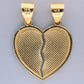 14K Yellow Gold Break Apart Heart Charm