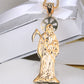 14K Two-Tone Gold Santa Muerte (Holy Death) Charm