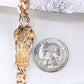 14K Yellow Gold CZ St Jude Bracelet 7mm 8.5in