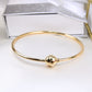 14K Yellow Gold Charm Bangle