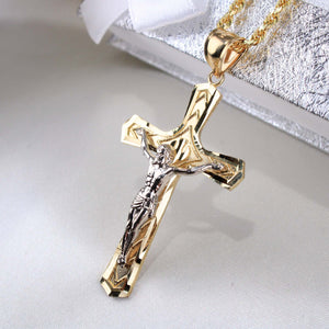 14K Yellow Gold Crucifix Charm